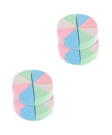 MAGICLULU 4 Sets Triangular Sponge Puff Foundation Blending Sponge Women Makeup Sponges Make up Puff Powder Puffs for Face Powder Mini Makeup Sponge Face Tools Triangle Dry Puff