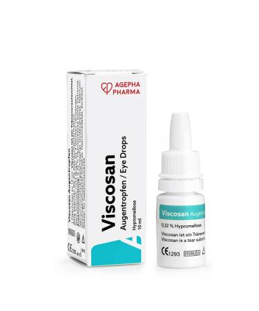 AGEPHA Viscosan Lubricant Eye Drops | Eye Drops for Dry Eyes | Provides Long Lasting Dry Eye and Itchy Eyes Relief | Redness Relief Eye Drops | Hydrating Eye Drops for Contacts | Tear Drops PHARMA 0.33 Fl Oz (Pack of 1)