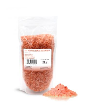 FRISAFRAN | Sel Rose De l'Himalaya Gros 2kg | sel grain | 100% naturel et non raffin | Haute teneur en min raux | Origine Pakistan | GRAND | sel himalaya | Rose | sel himalaya rose | Pas D'additifs