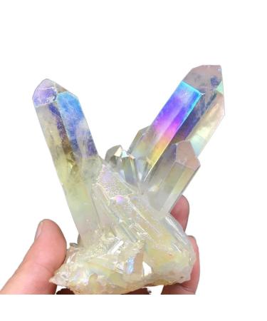Natural Angel Titanium Cluster Quartz Stone Crystal Specimen ZJGIDTEM (Size : 160-200g)