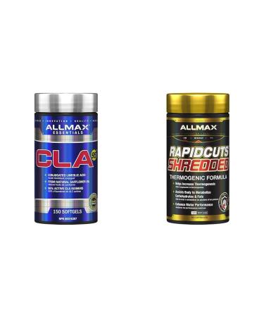 ALLMAX Nutrition - CLA95 - Highest Purity CLA Yield - 150 Count 150-Count & Nutrition Rapidcuts Shredded 90 Capsules (Pack of 1)