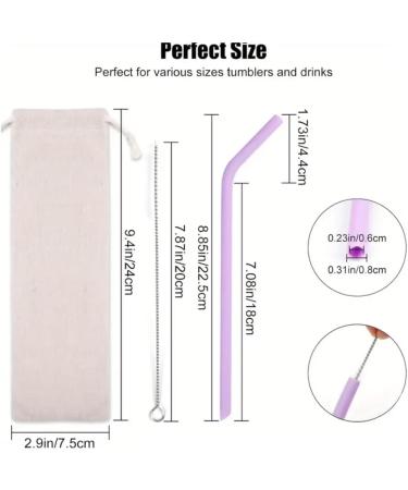 10 All Straws - Reusable Silicone Straws for 30 and 20 oz - Flexible Easy to Clean with 1 Carrying Bag and 2 Cleaning Brushes Multicolor BPA Free Bent Smoothie Straw - Buy Online on GoSupps.com