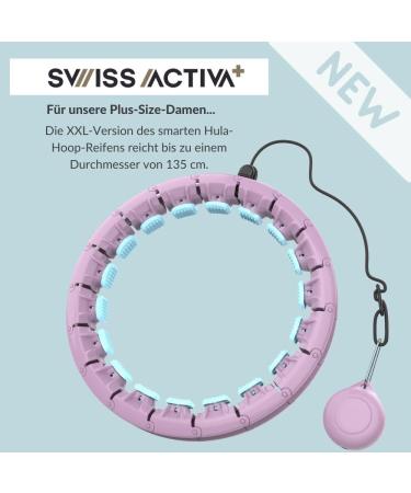 Swiss Activa+ Infinity Hoop Smart Weighted Hula Hoop with Counter | Exercise Equipment for Women Weight Loss | S2 XXL Purple Blue - Buy Online on GoSupps.com