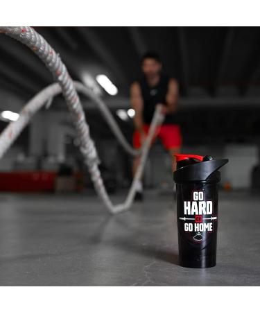 Shieldmixer Hero Pro Classic Shaker - BPA-Free 700ml Protein Shaker & Fitness Bottle - Black Gym Accessories - Buy Online on GoSupps.com