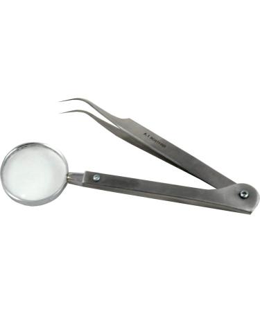 TICK TWEEZERS/Tweezers adjustable magnifying glass 11.5 cm 1 pc