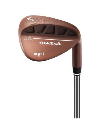 MAZEL Premium Golf Sand Wedge,Gap Wedge,Lob Wedge for Men & Women,Easy Flop Shot,Escape Bunkers and Quickly Cuts Strokes Around The Green,High Loft Golf Club Wedge Coffee 56D Sand Wedge