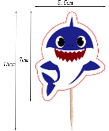 24 Pieces Shark Baby Cake Topper Decorations Used for Family Baby Showers and Birthday Party Decorations Shark Themed Party. - Buy Online on GoSupps.com