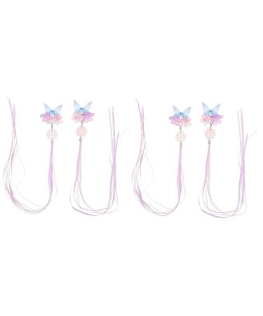 Beaupretty 2 Pairs Hanfu headwear hanfu hair accessories vintage hair clips girls hair accessories hair clips for kids japanese tassel hairpin kimono hair pin Vintage Hairpins Kid dense