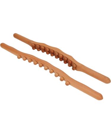 Buy Gua Sha Stick Set - 2 Wooden Massage Tools for Neck & Shoulder Relief | Relax & Rejuvenate - Buy Online on GoSupps.com