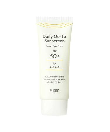 Daily Go-To Sunscreen (60ml 2.02 fl.oz.) SPF 50+ PA ++++  UVA/UVB Protection  Broad-Spectrum  Calm  Soothing for Purito