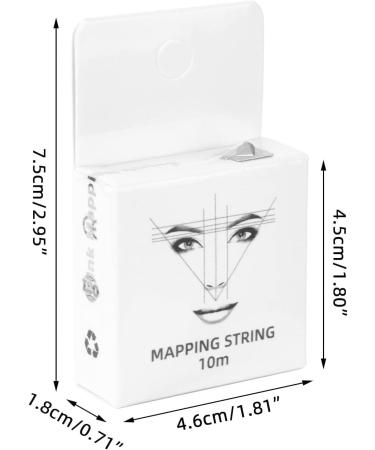  TMISHION Set of 3 pre-inked 10m x 15m eyebrow mapping measuring cords (Black/White/Pink) - Buy Online on GoSupps.com