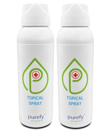 PUREFY Topical Airesol Spray (3.4oz 2pk) Soothing Face & Body Skin Spray Purefypro Dermal HOCL Technology Natural Skincare Support Redness Irritations Eyelid Bumps Dry Skin Athletic Itch