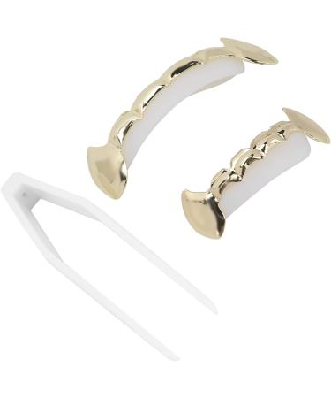 Verdant Touch Hip Hop Teeth Decoration - Reusable Copper False Teeth Set for Halloween & Festivals - Buy Online on GoSupps.com