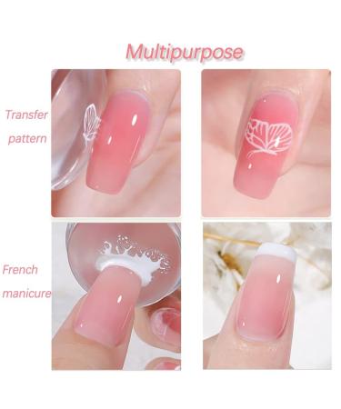 Biutee Clear Jelly Nail Art Stamper Set - Dual Head Silicone Stamper with 3 Scrapers - Manicure Nail Art Tool (12 Pcs) - Buy Online on GoSupps.com
