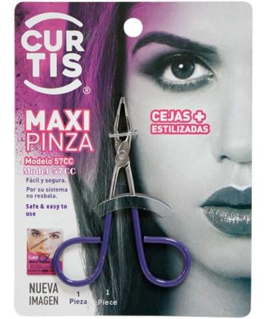 Curtis Professional Salon Tweezers with Scissor Handle - Best Precision Eyebrow Tool for Men and Women - Grabs Any Facial Hair, Ingrown, Blackhead - Purple and Silver - Made in Mexico - Buy Online on GoSupps.com