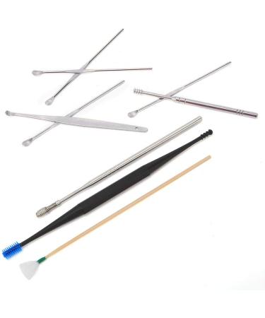 Zyyini 9pcs Ear Cleaning Tool Set with Silicone Brush for 360 Cleaning - Ear Wax Pickers & Goose Feather Tickler - Storage Box Included - Buy Online on GoSupps.com