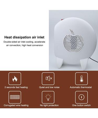 twcrvil Indoor Office Mini Fan Heater Desktop Fast Heating Electric Hands Feet Warmer 500W Automatic Power Saving Home Supplies - Buy Online on GoSupps.com