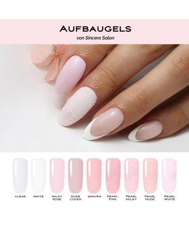 Sincero Salon Assembly Gel - Pearl White UV Nail Extension Gel for Geln gel - 15ml | Perfect for Nail Art & Acrylic Nails - Buy Online on GoSupps.com