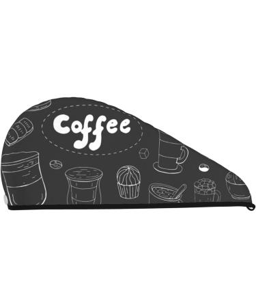 Buy Donut Friend Coffee Microfiber Hair Towel - Soft Super Absorbent Quick Dry Hair Wrap for Long Curly & Thick Hair | Coral Velvet Towel for Women - Buy Online on GoSupps.com