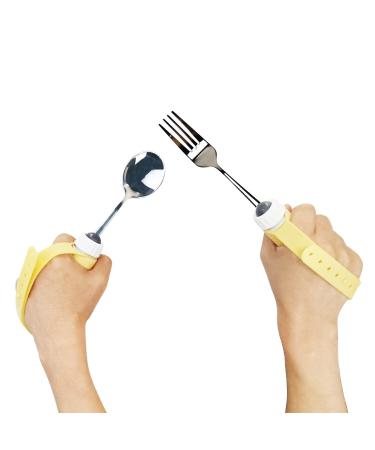 Feeding Assist Tableware Disabled Auxiliary Fork Training Aids for Elderly Patients Utensil Angled Spoon and Fork Self Eating