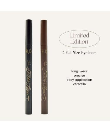 Kat Von D KVD Beauty Tattoo Liner Duo: Trooper Black & Mad Max Brown, Waterproof Liquid Eyeliner Set - Buy Online on GoSupps.com