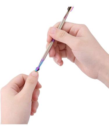 Cuticle Pusher Stainless Steel Nail Perfection Tool Dead Skin Removal Pedicure Nails Cleaner Nail Art Manicure Tool for Fingernails and Toenails (F505) - Buy Online on GoSupps.com