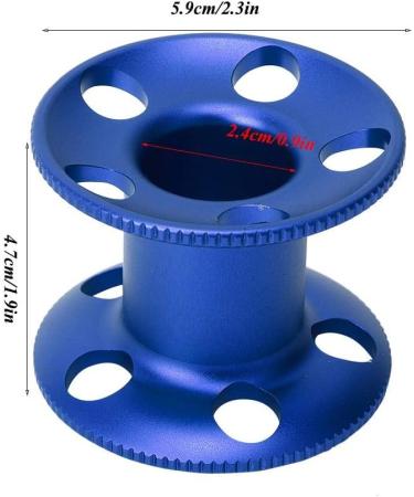 Aluminum Alloy Diving Reel: Lightweight Finger Spool for Free Diving & Snorkeling - Blue - Buy Online on GoSupps.com