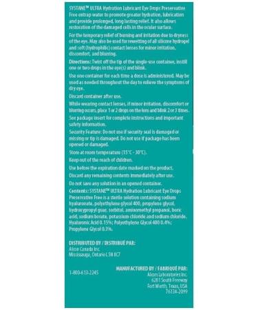 SYSTANE ULTRA HYDRATION Preservative Free Lubricant Eye Drops 30x0.7 - Buy Online on GoSupps.com