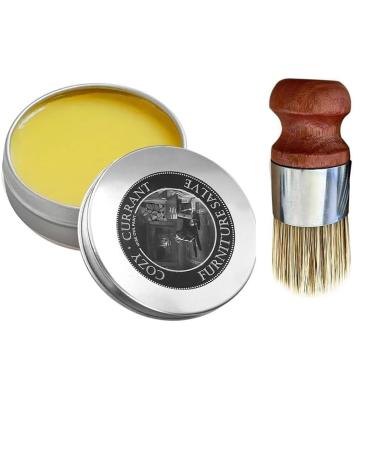 Evergloss Furniture Salve Furniture Salve for Leather Leather Repair for Furniture Long-Lasting Hydration to Prevent Dryness and Cracking Furniture Salve for Leather (1 brush+4oz)