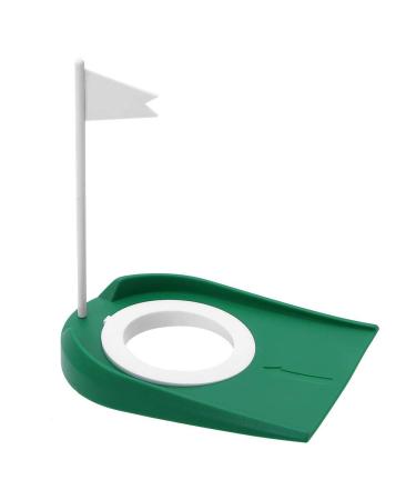 GOTOTOP Indoor Outdoor Plastic Golf Putting Cup, Golf Putter Regulation Cup Golf Putting Hole Practice Training Aids with Adjustable Hole White Flag Putter Green Regulation Cup for Home Office Yard