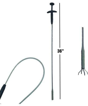PF WaterWorks GrabEASY 36" Ergonomic 4-Claw Pick-Up Tool - Jewelry Retriever & Clog Remover - Premium Drain Snake - Buy Online on GoSupps.com