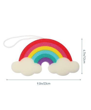 Soft Rainbow Bath Sponges - 3pcs Body Shower Loofah Scrubber for Ultimate Clean & Comfort - Buy Online on GoSupps.com