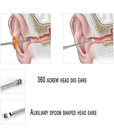 Portable Double-ended Stainless Steel Earpick Spoon | Ear Wax Removal Cleaner & Ear Care Tool Kit | Personal Care Beauty Products - Buy Online on GoSupps.com