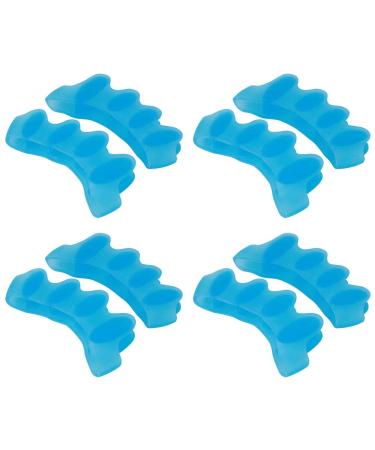 Reduce Pressure Easy to Clean 4 Pairs Bunion Toe Corrector Correct Toes Eversion Overlapping Toes (blue One size)