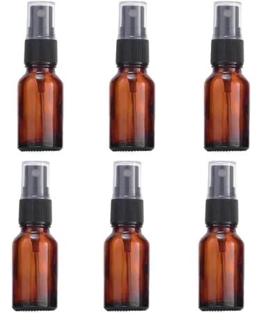 6Pcs 15ml/0.5oz Amber Glass Spray Bottles Empty Refillable Fine Mist Spray Bottles with Cap Travel Size Storage Container Vials for Essential Oils Aromatherapy Perfume Cosmetic Sprays - Buy Online on GoSupps.com