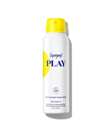 Supergoop! PLAY Antioxidant Body Mist w/Vitamin C  3 fl oz - SPF 50 PA++++ Reef-Friendly  Broad Spectrum Sunscreen - Body Spray for Sensitive Skin - Clean Ingredients - Great for Active Days - Buy Online on GoSupps.com
