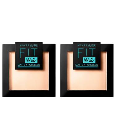 Maybelline New York powder matt pore -faning and long -lasting Fit Me!Matte + Poreless No. 120 Classic Ivory (pack with 2) 1 piece 9 g (2 Series Pack) No. 120 Classic Ivory