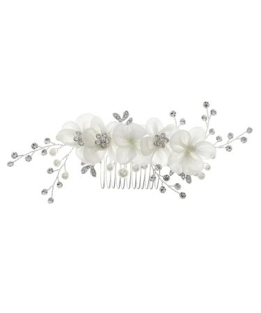 MAGICLULU Flower Side Hair Comb Headwear for Women Hair Accessory for Hair Jewels for Women Hair Accessory Bridal Headpiece Tiara Bride The Flowers Accessories Rhinestones