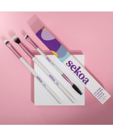 Sekoa Eye Makeup Brushes Set Eyeshadow Make up Brushes set - 2 Eye Blending Brushes & 1 Eyebrow and Spoolie Brow Brush - Buy Online on GoSupps.com