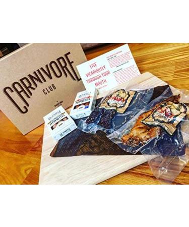 Carnivore Club Beef Jerky Box - Delicious Meat Snack Sampler Gift Basket - Buy Online on GoSupps.com