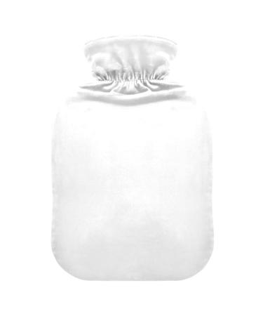 White Hot Water Bottle with Cover Hot Water Bottles for Pain Relief Water Heating Pad Feet and Bed Warmer for Sports Injuries 1L