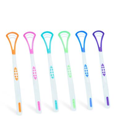 Roser rose 6 pieces of tongue cleaner tongue scraper removes bacterial tongue coverings & cleans the tongue gently and effective - brush for tongue cleaning acts against bad breath