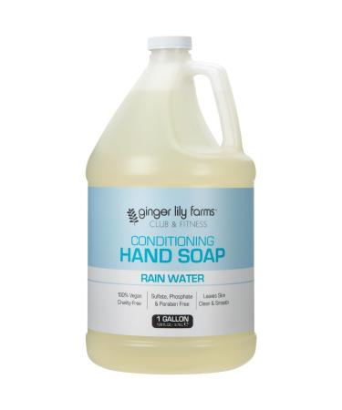 Ginger Lily Farms Club & Fitness Conditioning Liquid Hand Soap Refill 100% Vegan & Cruelty-Free Rain Water Scent 1 Gallon (128 fl oz)