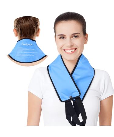 Comfpack Neck Ice Pack Wrap Reusable Gel Ice Pack for Neck Shoulders Cold Compress for Pain Relief Injuries Swelling Bruises Sprains Inflammation Cervical Surgery Recovery