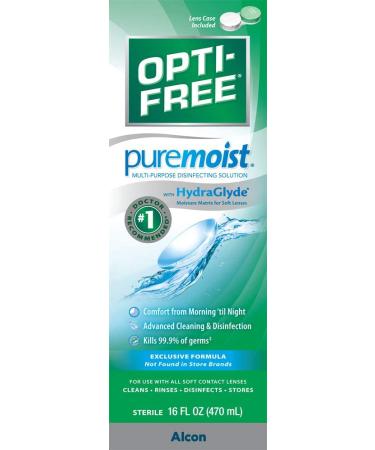 Opti-Free Puremoist Multi-Purpose Disinfecting Solution 16oz with Lens Case | Contact Lens Care - Buy Online on GoSupps.com