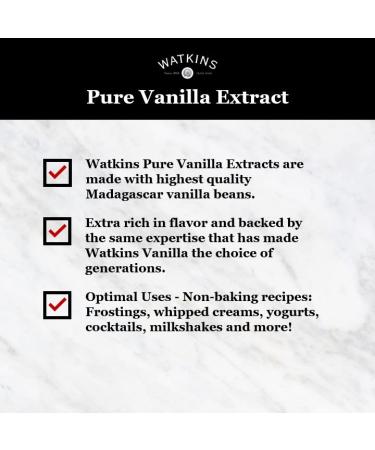 Watkins Pure Vanilla Extract with Madagascar Vanilla Beans 4 oz Bottle - Non-GMO & Kosher - Buy Online on GoSupps.com