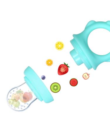 Xiaoxin Baby Food Feeder - Fresh Fruit & Veggie Silicone Nipple Teething Toy for Toddlers - Easy to Clean - Blue - Buy Online on GoSupps.com
