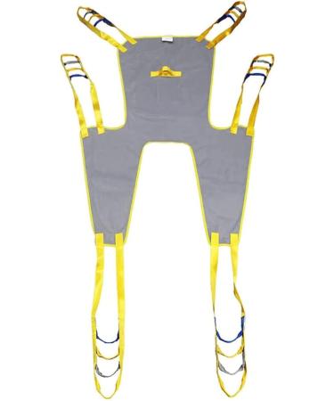 Yunyhao Patient lying belt head and back support toilet transfer lifting belt divided legs with potty opening 6 straps rehabilitation aid for lifting belt (color: m)