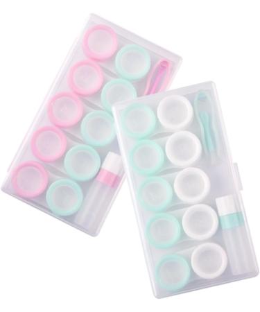 Solustrie 10-Sentence Storage Box for Colored Contact Lenses | Travel Case & Container | Eye Contact Lens Housing with Tweezers - Macaron Style - Buy Online on GoSupps.com