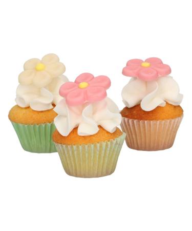 Buy FunCakes Daisies Marzipan Decorations Set of 12 - White & Pink | Ideal for Cake Decorating & Baking - Buy Online on GoSupps.com